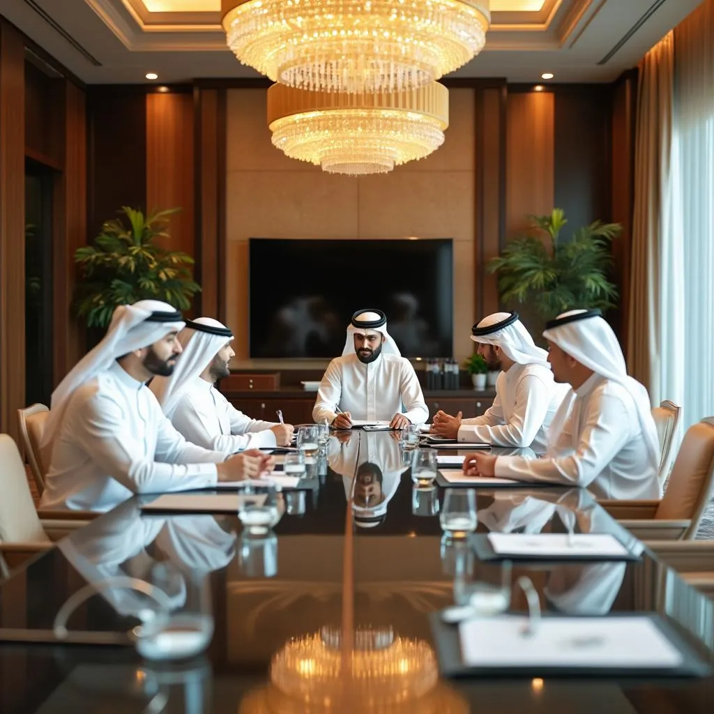 اجتماع مع مستثمرين